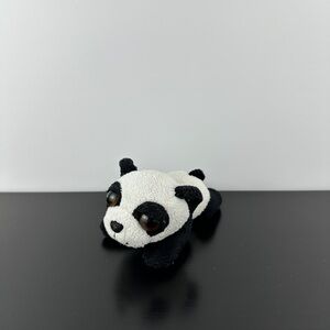 Russ RARE Lil Peepers Panda Teddy Bear Cub 5” Black White Plush Bamboo Peeper